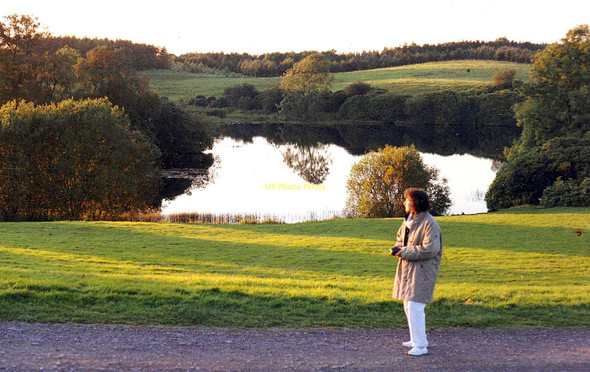 Photo 6"x4" Rossmore Forest Park looking across Castle Lake Brandrum c1990