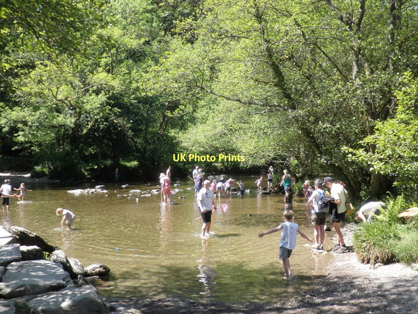 Photo 6"x4" Playing in the ford, Tarr Steps Hawkridge c2011