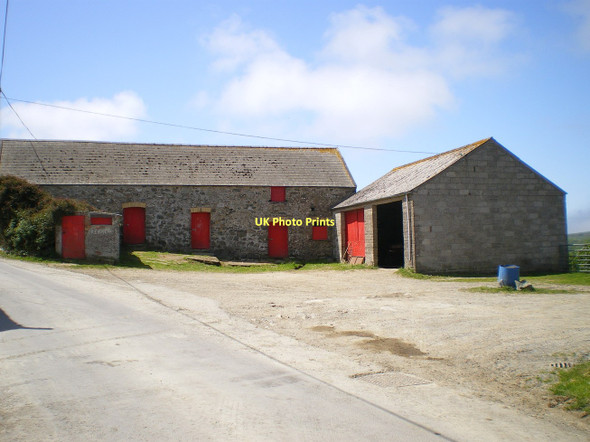 Photo 6"x4" Farm buildings at Trefach Pentrisil c2011
