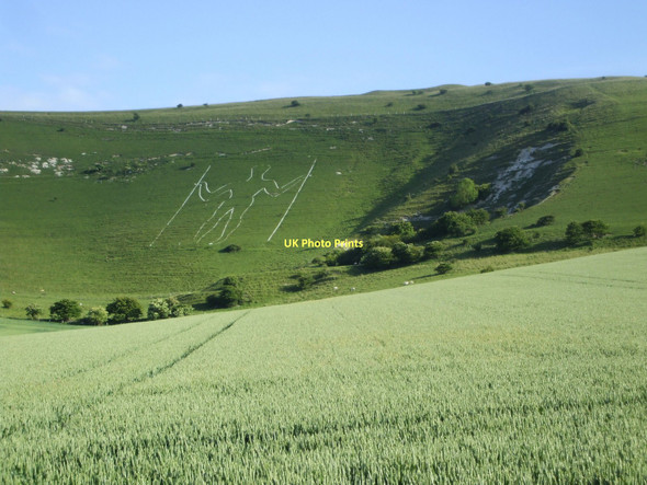 Photo 6"x4" The Long Man of Wilmington Folkington c2009
