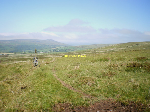 Photo 6"x4" Bridleway marker on the flank of Cerrig Lladron Greenway\/SN0630 c2011