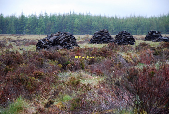 Photo 6"x4" Peat Cuttings Camster Burn c2011