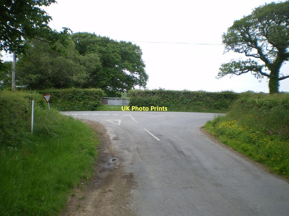 Photo 6"x4" Lane junction at Temple Gate Farm Crosswell\/Ffynnongroes c2011