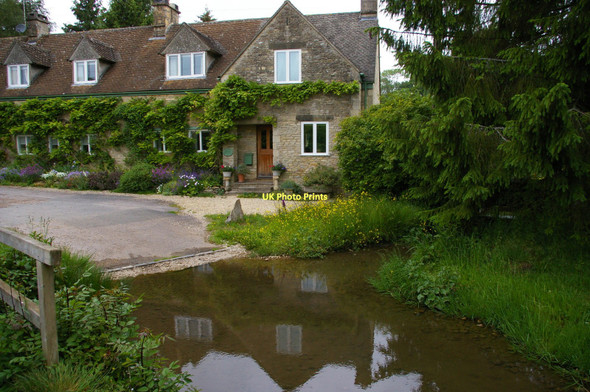 Photo 6"x4" Duntisbourne Rous ford, from the footbridge Daglingworth c2011