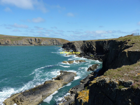 Photo 6"x4" Cliff scenery at Gwbert Gwbert c2011