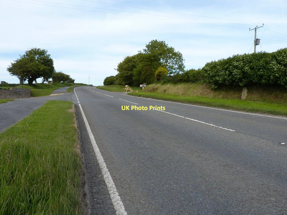 Photo 6"x4" The Penffynon milestone in its setting Penparc\/SN2148 c2011
