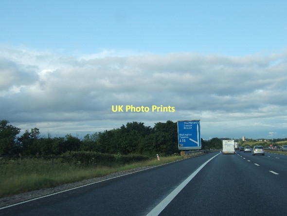 Photo 6"x4" Approach to junction 26 of M5 on eastbound carriageway Wellington\/ST1420 c2011