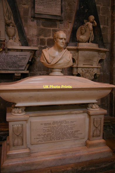 Photo 6"x4" Gloucester Cathedral: monument to Sir George Onesipherous Paul, in nave Gloucester c2011