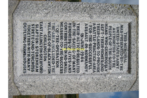 Photo 6"x4" Inscription on memorial on Slapton Sands Slapton\/SX8245 c2011