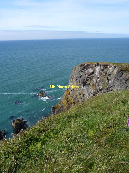 Photo 6"x4" Clifftop at Pencestyll Y Ferwig c2011