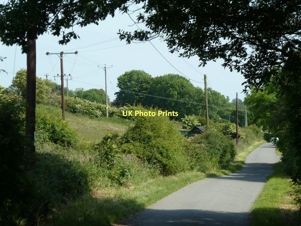 Photo 6"x4" Summerley Lower Road and the hillside above Dronfield c2011
