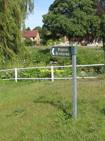 Photo 6"x4" Bridleway sign by the River Seven Sinnington c2011