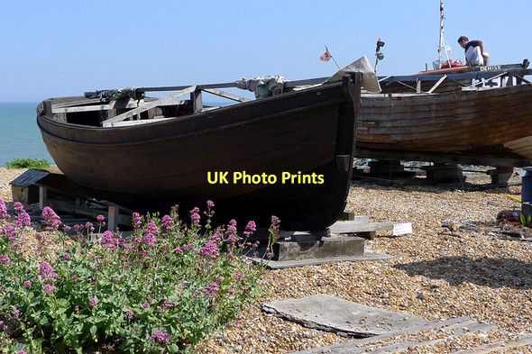 Photo 6"x4" Boats on the Beach, Deal Deal c2011