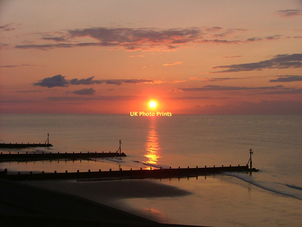 Photo 6"x4" Sunset over the North Sea Sheringham c2011