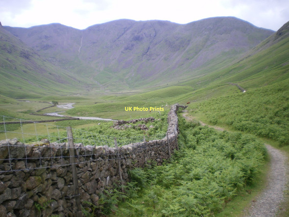 Photo 6"x4" Bridleway and drystone wall in Mosedale Wasdale Head\/NY1808 c2011