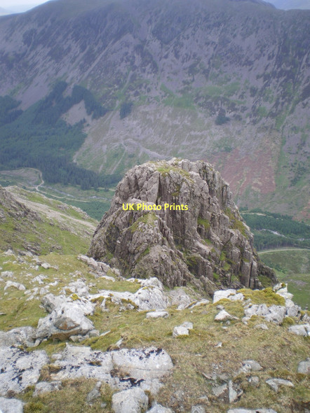 Photo 6"x4" Pillar Rock from the main hill Gatesgarth\/NY1915 c2011