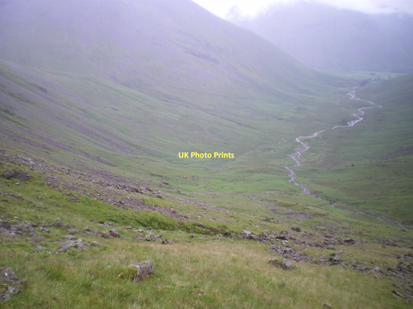 Photo 6"x4" The top of the scree descent from Wind Gap into Mosedale Wasdale Head\/NY1808 c2011