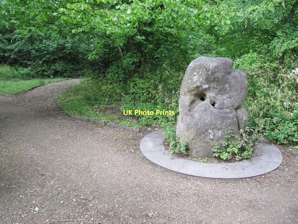 Photo 6"x4" Rock by the path Wantage c2011