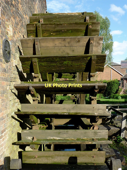 Photo 6"x4" Mill wheel at Cheddleton Flint Mill, Staffordshire Cheddleton c2011