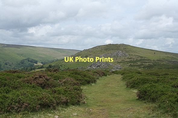 Photo 6"x4" Widecombe in the Moor: on Bonehill Down Higher Dunstone c2011