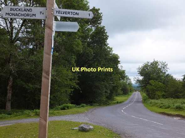 Photo 6"x4" Road on Roborough Down Crapstone c2011