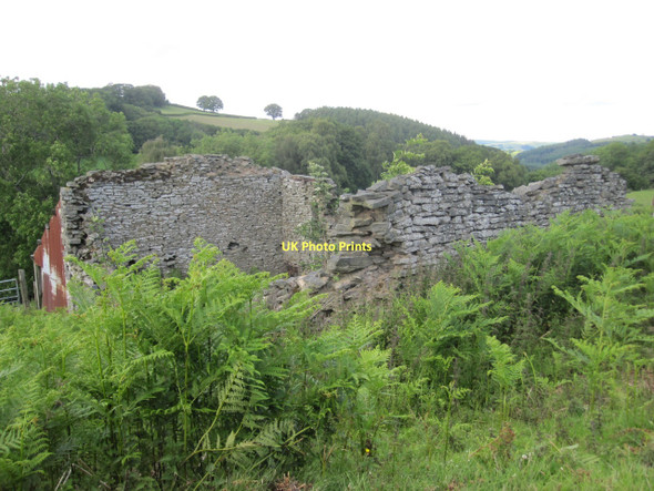 Photo 6"x4" Ruined cottage on Cefn-Gafros Common Erwood c2011
