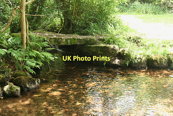 Photo 6"x4" North Bovey: clapper bridge Jurston c2011