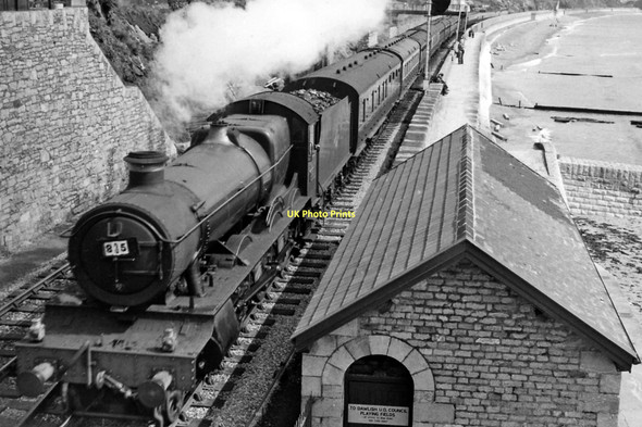 Photo 6"x4" Down holiday relief express approaching Dawlish Dawlish c1958