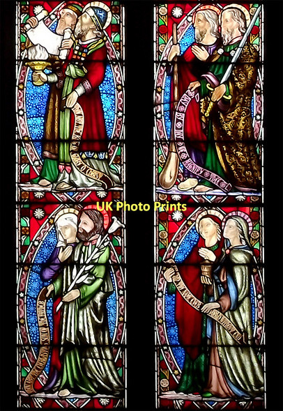Photo 6"x4" Window (detail) in All Saints Church at Claverley, Shropshire Claverley c2011