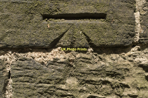 Photo 6"x4" Cut Bench Mark (close-up) Foulby c2011