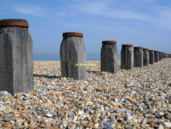 Photo 6"x4" Groyne, Eastbourne Roselands c2011