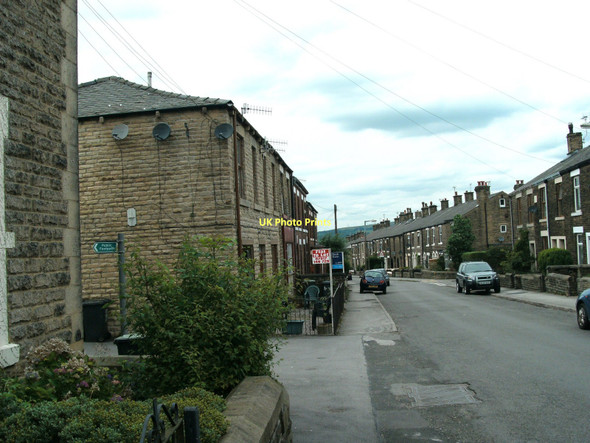 Photo 6"x4" Public Footpath sign on Pikes Lane Glossop c2011