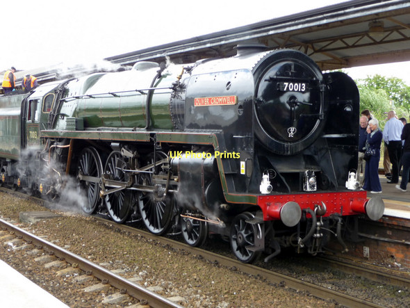 Photo 6"x4" Locomotive Oliver Cromwell at Taunton Station Taunton\/ST2324 c2011
