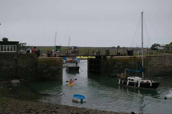 Photo 6"x4" Porlock Weir: entrance to harbour Porlock Weir c2011