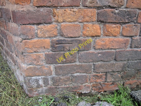 Photo 6"x4" Bench mark on old barn at Cop House Farm Blacon c2009