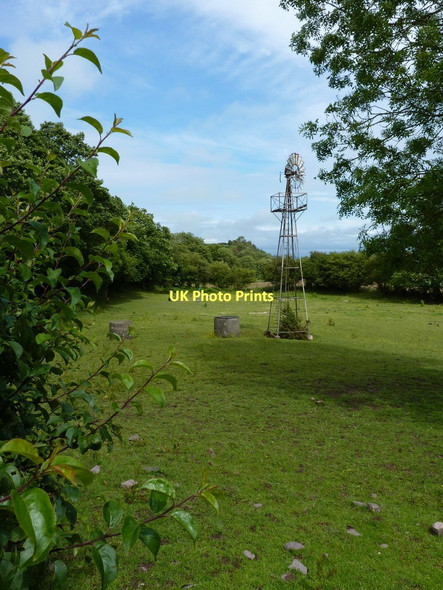 Photo 6"x4" Windpump in the valley Westcott\/SJ4001 c2011