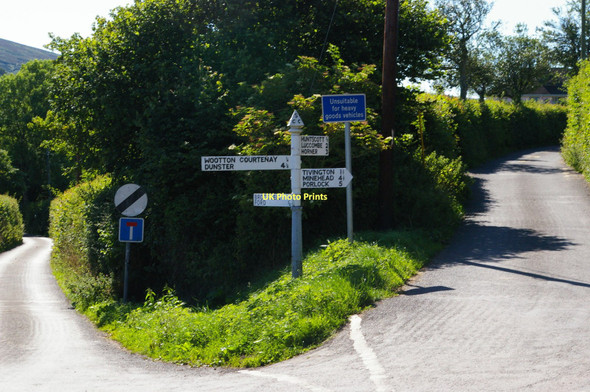 Photo 6"x4" Junction of lanes, Wootton Courtenay Cowbridge\/SS9542 c2011