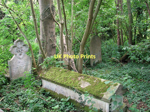 Photo 6"x4" Moss-covered gravestones, Gillingham All Saints Beccles c2011