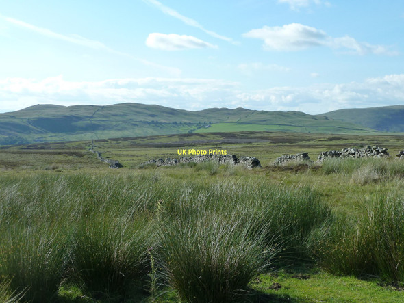 Photo 6"x4" Dry stone wall on Leck Fell Masongill c2011