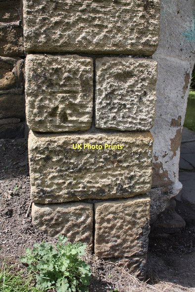Photo 6"x4" Benchmark on pipe support on Scourer Bridge Bingley\/SE1139 c2011