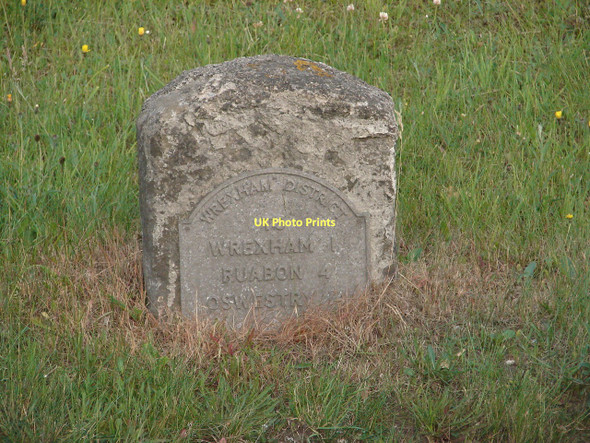 Photo 6"x4" Milestone on Wrexham Road Wrexham\/Wrecsam c2011