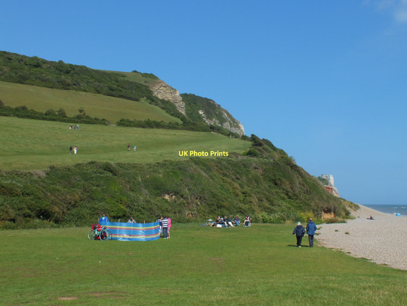 Photo 6"x4" The cliffs at Branscombe Vicarage c2011