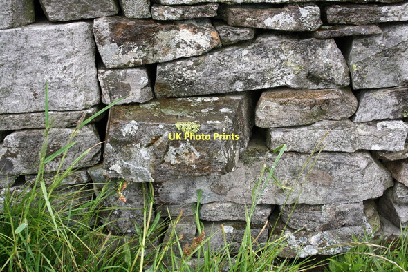 Photo 6"x4" Benchmark on protruding stone in wall of Cliff Gate Road Thwaite\/SD8998 c2011