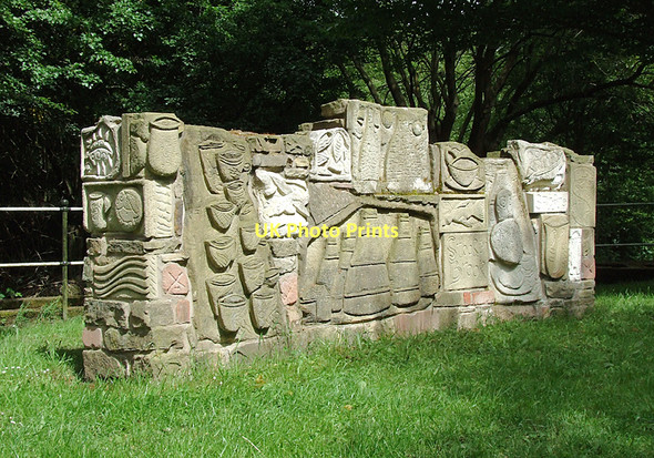 Photo 6"x4" Canalside sculpture at Stockton Brook, Staffordshire Stockton Brook c2011