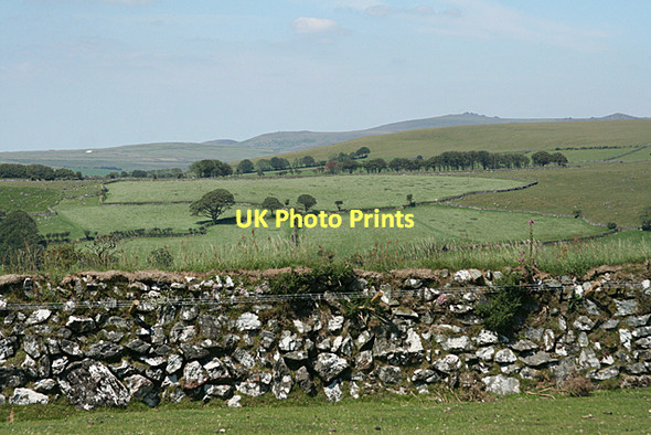 Photo 6"x4" Peter Tavy: fields above Lower Godsworthy Peter Tavy c2011