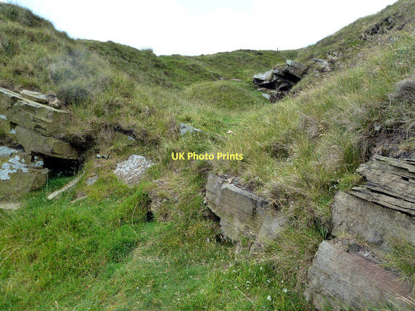 Photo 6"x4" Old quarry workings at Danebower Hollow Knotbury c2011
