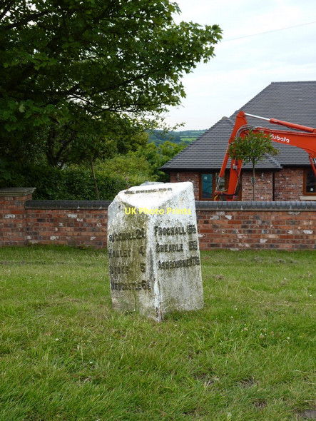 Photo 6"x4" The Werrington milestone - detail Werrington\/SJ9447 c2011
