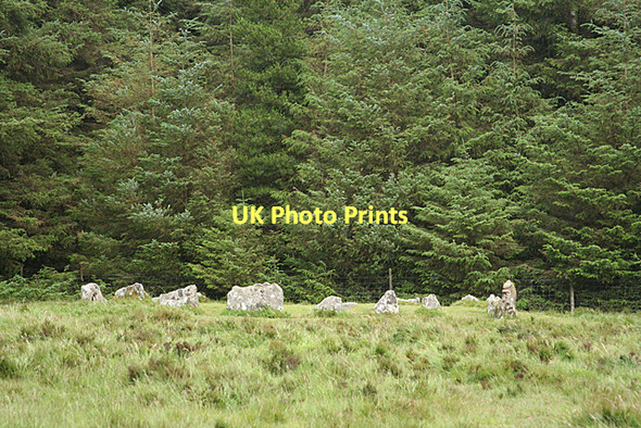 Photo 6"x4" Widecombe in the Moor: Soussons stone circle Bellever c2011