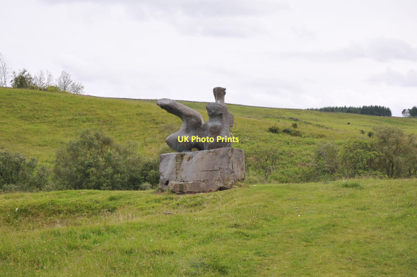 Photo 6"x4" Sculptures at Glenkiln Shawhead\/NX8775 c2011