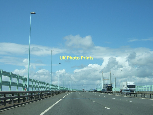 Photo 6"x4" M4 crossing the Severn Estuary Redwick\/ST5485 c2011
